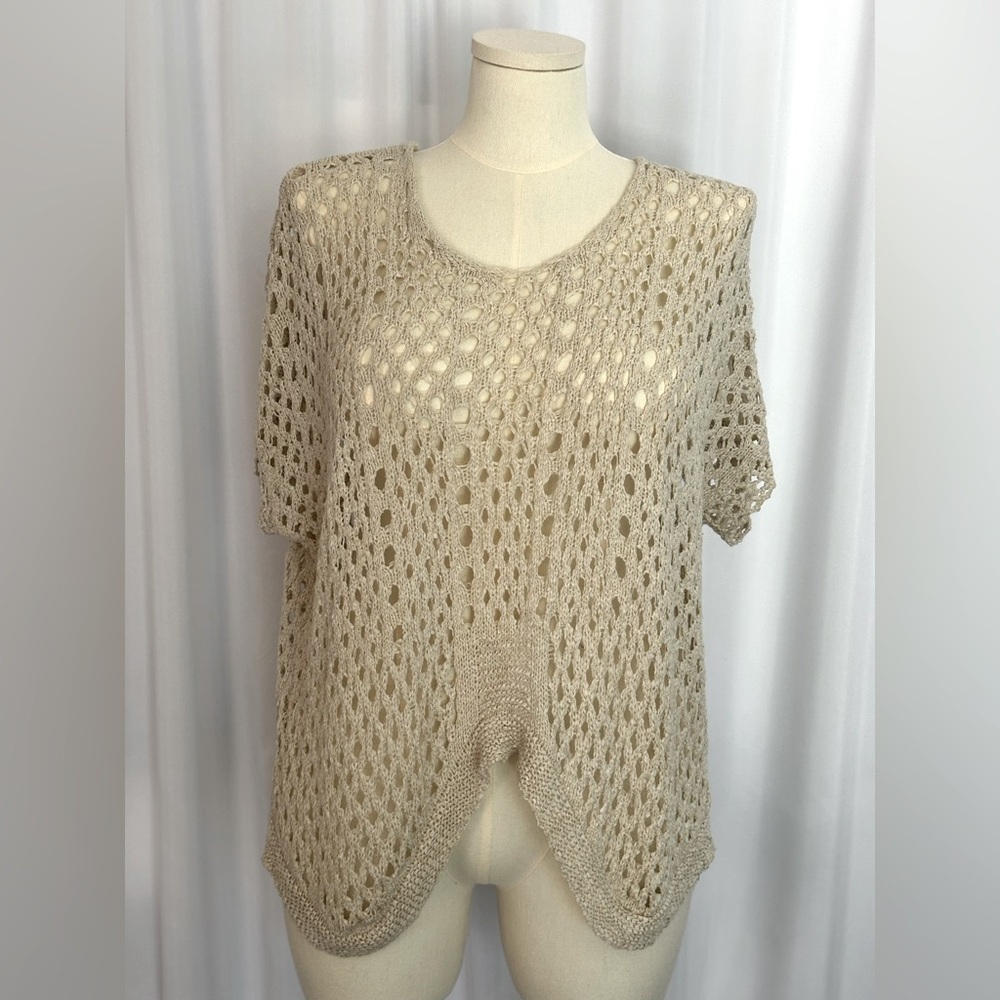 Ces Femme See Through Crochet Cover Up (631)